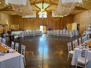 Interior view of the climate controlled event space.